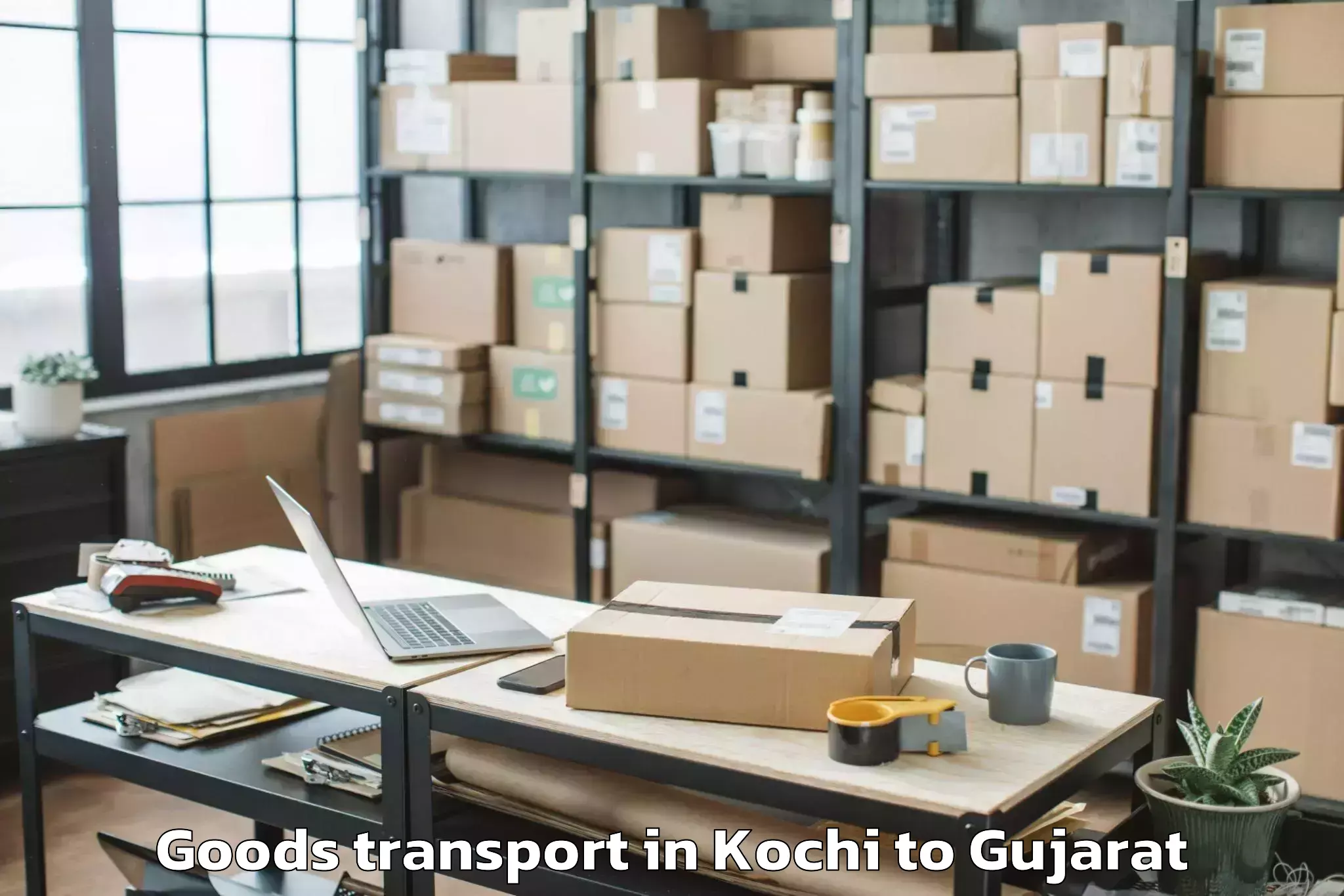 Kochi to Gujarat Technological Universi Goods Transport Booking